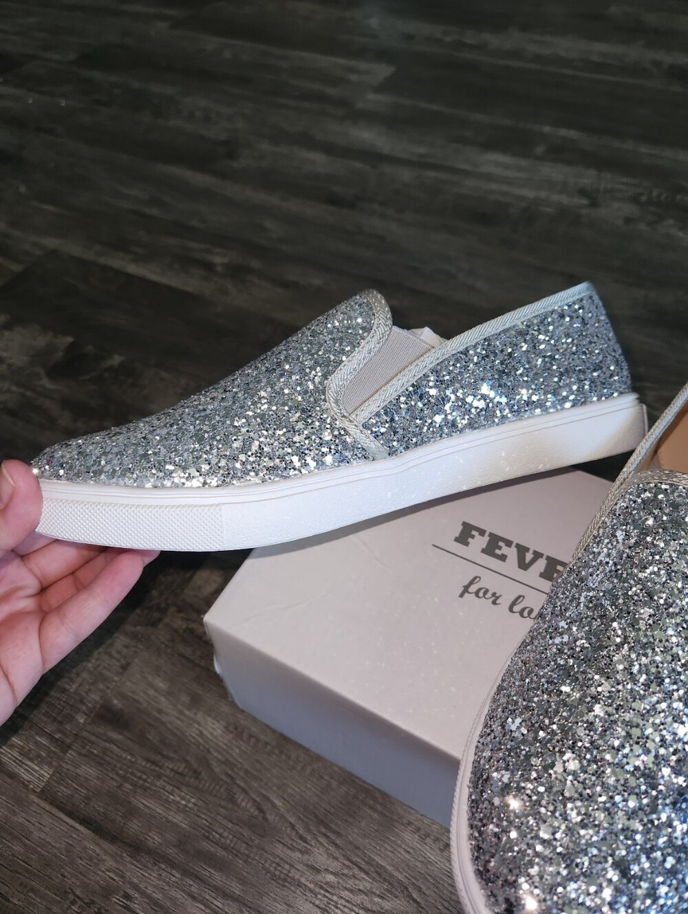 Feversole Glitter Slipons